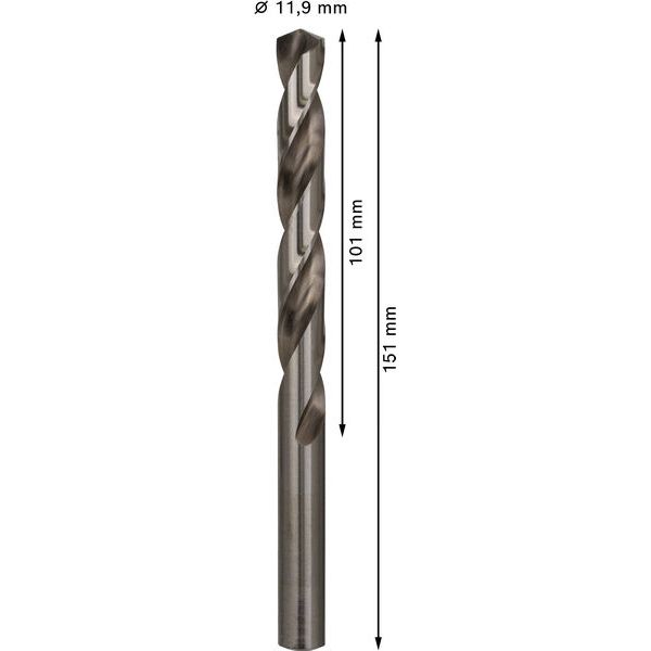 Metal drill bits HSS-G, DIN 338 11,9 x 101 x 151 mm 5 pcs. image 2