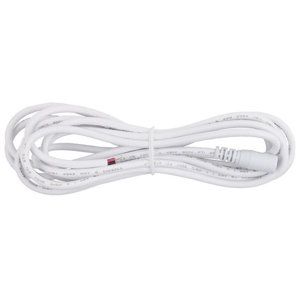 Power connector socket, free end (AWG 18/0.85 mm2), white, max. 8 A, length 3 m image 1