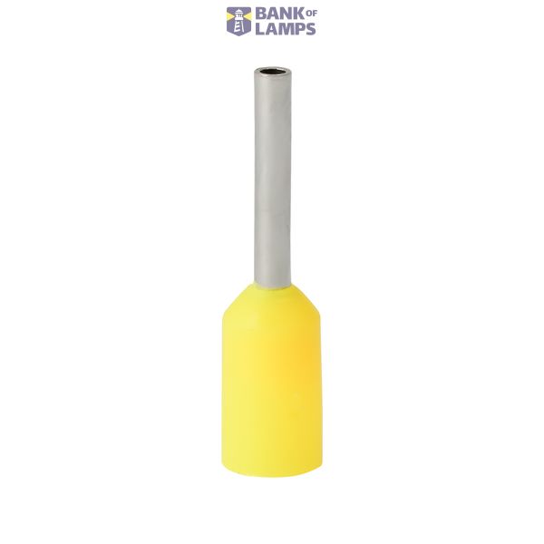 Single insulated sleeve terminal HI 0.5/8-zo yellow, Al/Cu image 1