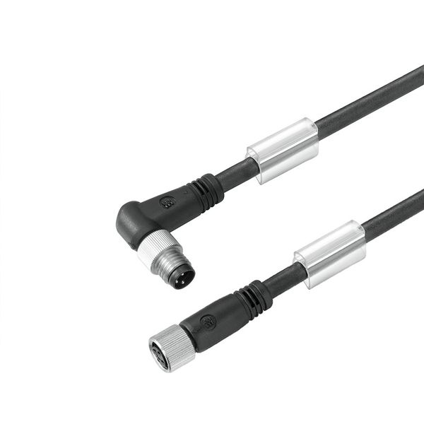 Sensor/actuator line, Connecting line, M8 / M8, Number of poles : 4, 5 m, pin, angled - bush straight, Shielded: No, LED: No, Sheath material: PUR, Halogen: No image 2