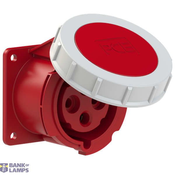 Straight panel socket 32A 4P 6h IP67 image 1