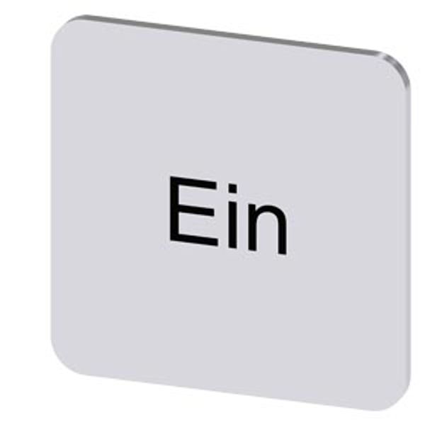 Labeling plate 22x22 mm, silver-colored label, labeling: Ein image 1