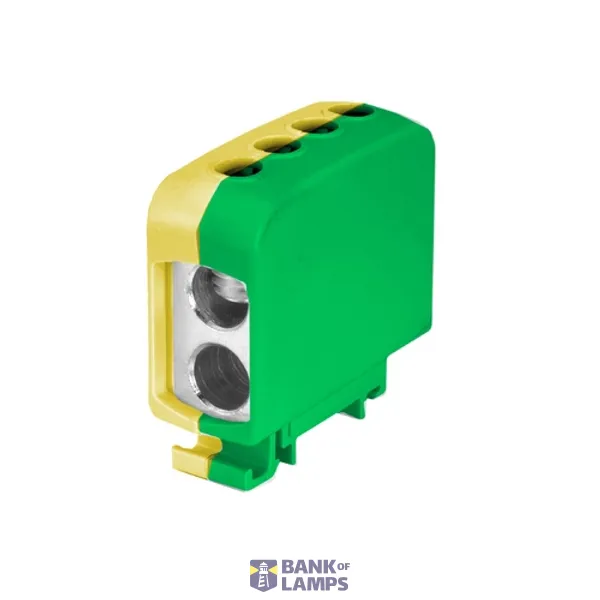 AL/CU universal rail-mounted terminal block ZGG2x35/2x35z-g yellow-green image 2
