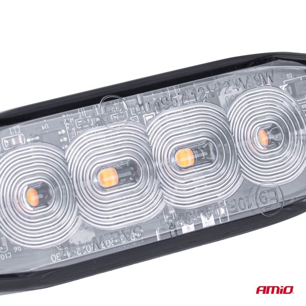 LED Warning lamp 4 LED R65 R10 12-24V AMIO-02298 image 1