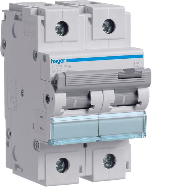 MCB 2P 15kA B-125A 3M image 1