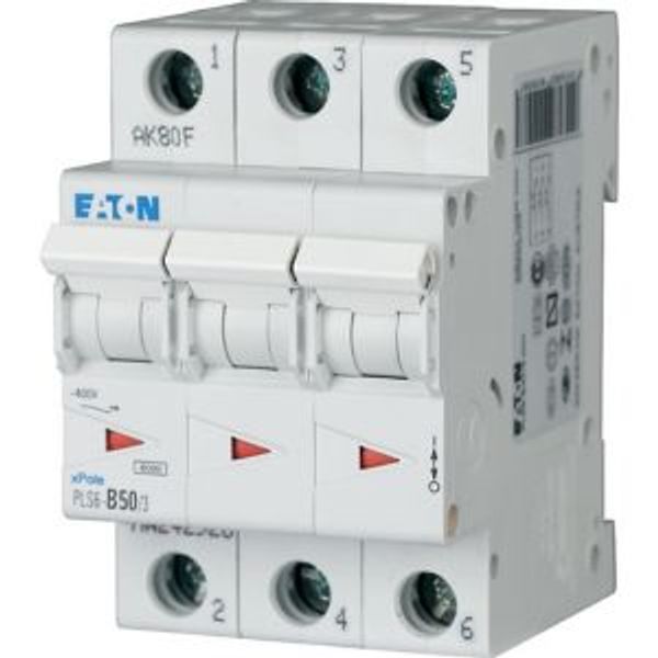 Miniature circuit breaker (MCB), 50 A, 3p, characteristic: C image 5