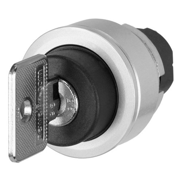 Key selector switch, flush-mount, 3-position, K95 key, Cam O, key removal 0, return to Centre image 1