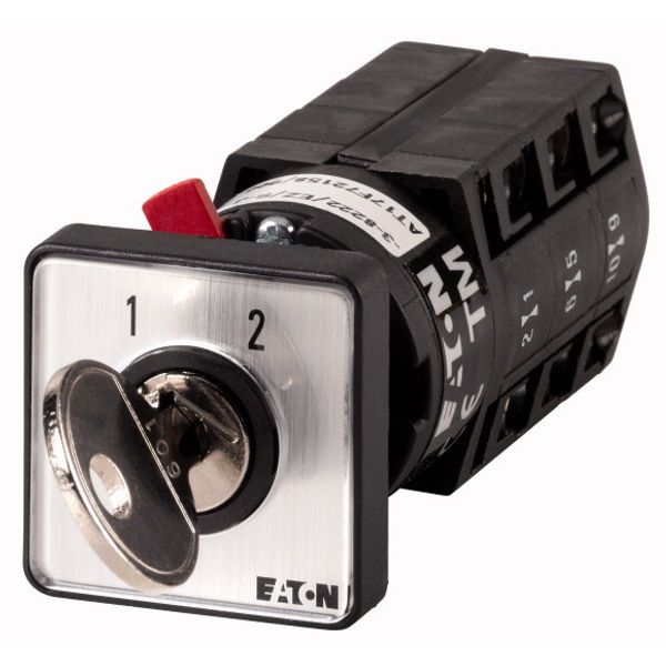 TM-3-8222/EZ/S-J Changeover switches, TM, 10 A, center mounting, 3 contact unit(s), Contacts: 6, 60 °, maintained, Without 0 (Off) position, 1-2, Design number 8222, K image 1