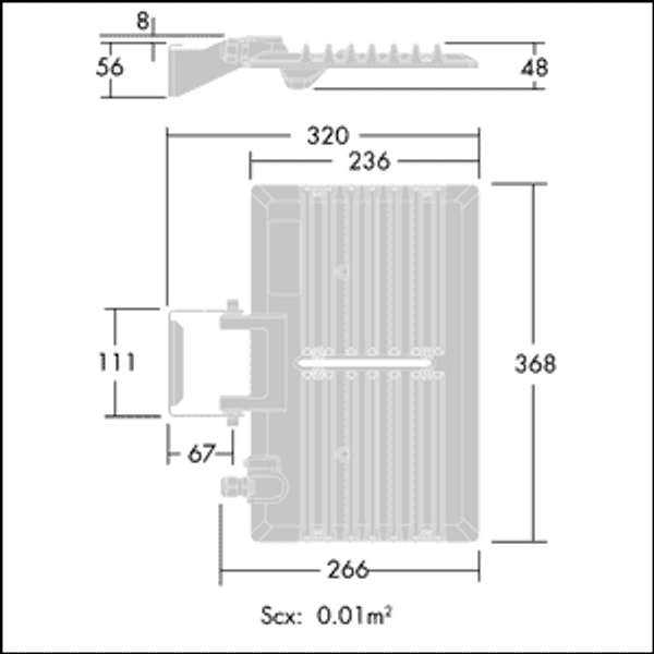 LEDFIT M 90W A/S CL1 L840 - LED area floodlight image 3
