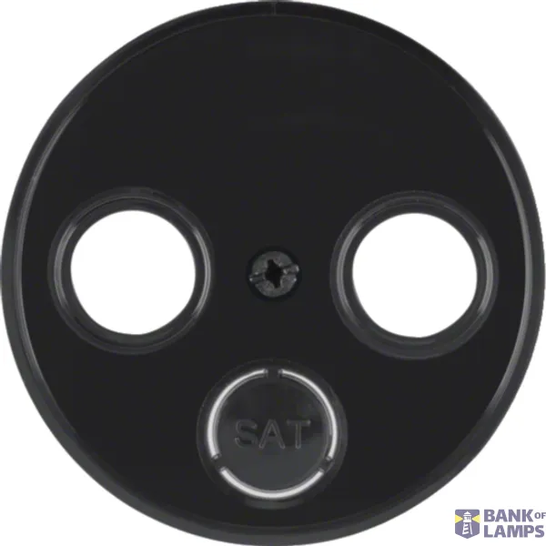 Center piece for 2- and 3-hole antenna socket R.Classic black, glossy image 1