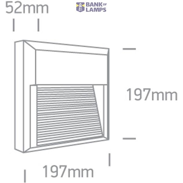 WHITE LED WALL LIGHT 8W WW DARK LIGHT IP65 230V image 3