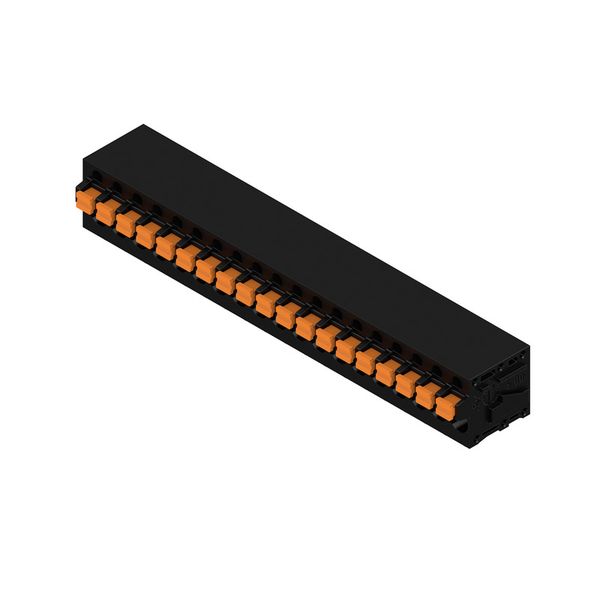 Printed circuit board terminals, 5.00 mm, Number of poles: 19, 90°, Solder pin length (l): 3.5 mm, tinned, black, PUSH IN with actuator, Clamping range, max. : 2.5 mm², Box image 3