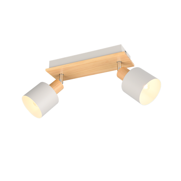 Shanti spot 2-pc E14 warm grey/wood image 1