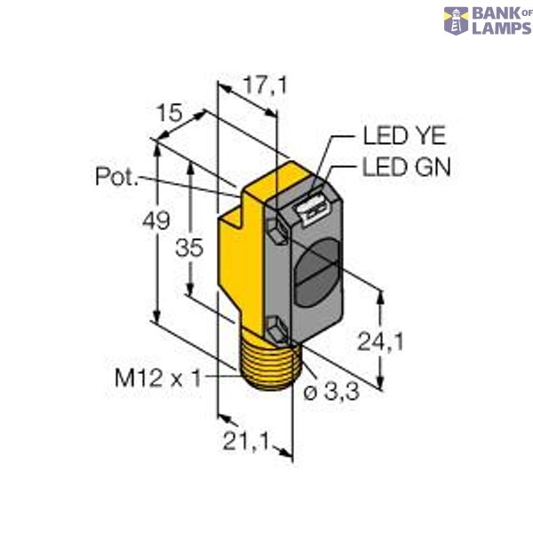 Photoelectric Sensor Diffuse Mode Sensor   QS18VN6DBQ8 image 1