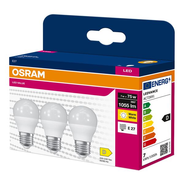 VALUECLP75 7W/827 230VFR E27 FS3 OSRAM image 2