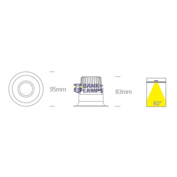 BLACK LED 7W WW IP20 60deg 230V ADJUSTABLE DARK LIGHT image 2