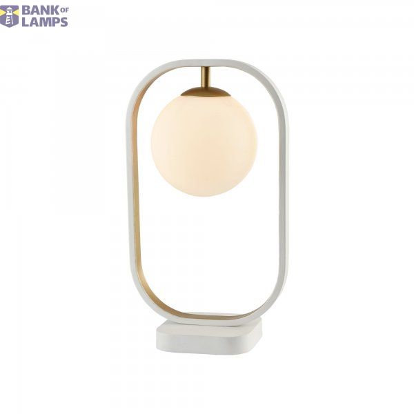 Modern Avola Table Lamps White with Gold image 1