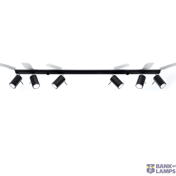 RING CEILING LAMP 6L BLACK GU10 6X40W IP20 image 5