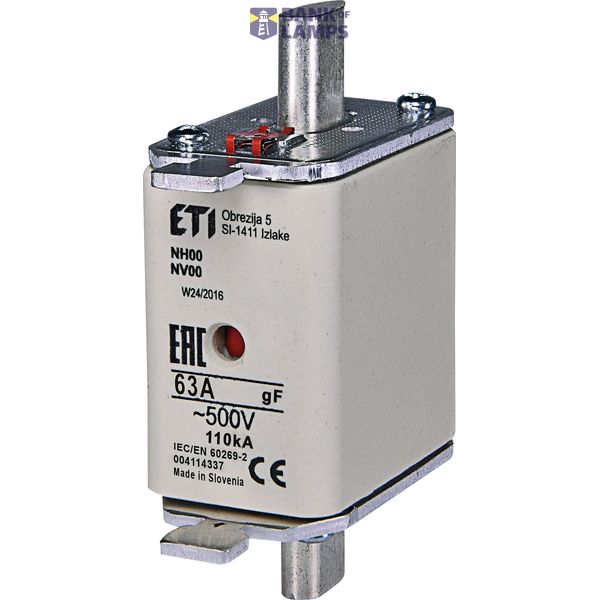 NH00/WT-00 gF 63A/500V image 2