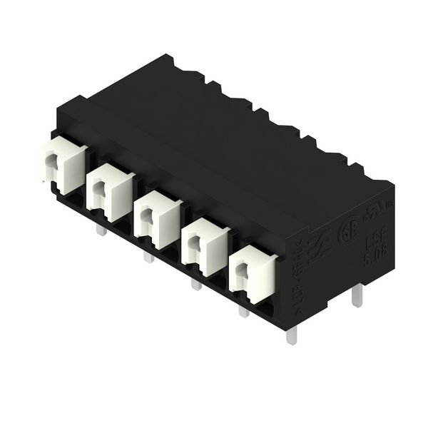 Printed circuit board terminals, 5.08 mm, Number of poles: 5, 90°, Solder pin length (l): 3.5 mm, black, PUSH IN with actuator, Clamping range, max. : 1.5 mm², Tube image 2
