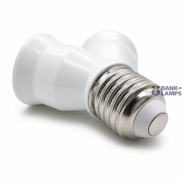 Lamp Holder Y-Type Adapter E27 White image 1
