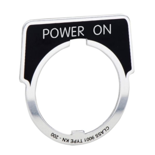 ALU ETIKETHOUDER: POWER ON image 1
