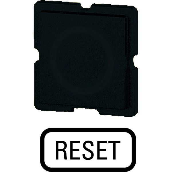 287TQ25 Button plate for push-button, Inscription: RESET, 25 x 25 image 2