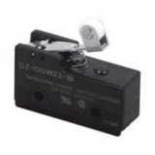 Basic switch, short hinge roller lever, 10 A, DPDT, screw terminals DZ  8008B image 1
