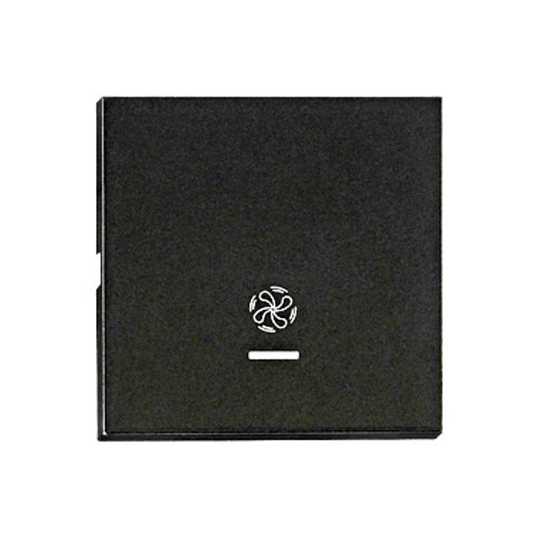Rocker S 55 with tranparent control window, symbol fan,black image 1