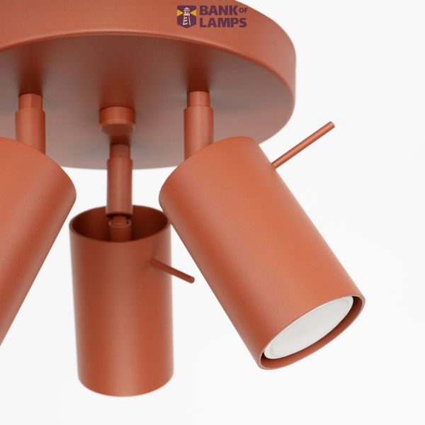 RING CEILING LAMP 3P RED OCHRE 3XGU10 image 10
