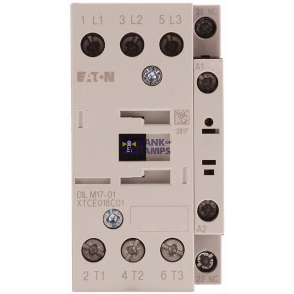 Contactor, 3 pole, 380 V 400 V 7.5 kW, 1 NC, 115 V 60 Hz, AC operation, Screw terminals image 2