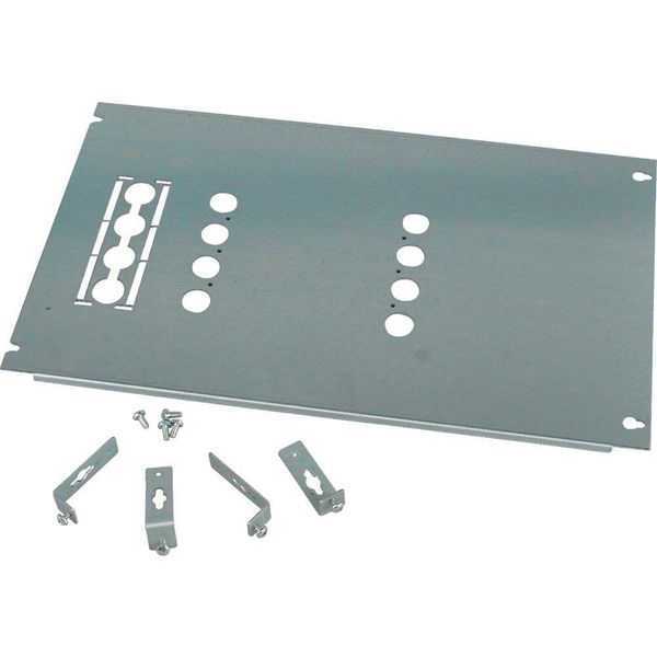 XMN130806M-BS Mounting plate, +mounting kit, for NZM1, horizontal, 3/4p, HxW=200x600mm image 2