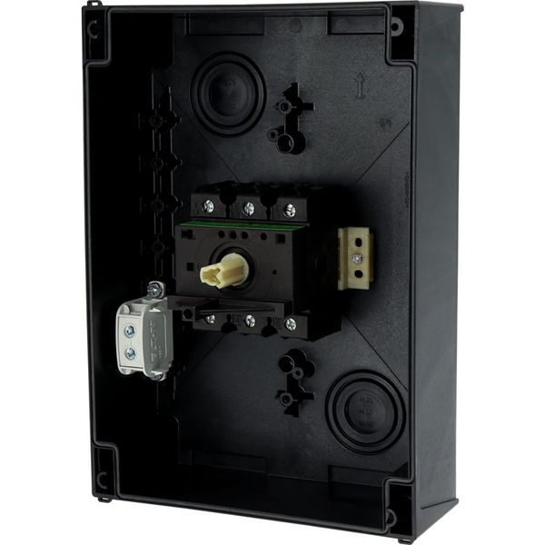 P3-100/I5/SVB-SW Main switch, P3, 100 A, surface mounting, 3 pole, STOP function, With black rotary handle and locking ring, Lockable in the 0 (Off) position image 56