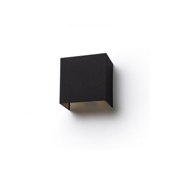 LOPE W 25/14 wall Polycotton black/golden foil 230V LED E27 15W image 1