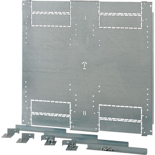 XMN4W0802M Mounting plate, 2xNZM4, 3p,withdrawable unit,W=800mm image 2