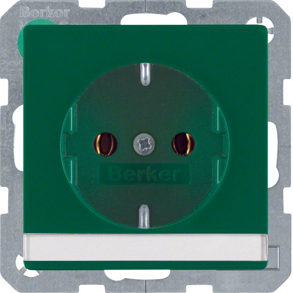 SCHUKO soc. out., Q.1/Q.3, green velvety image 1