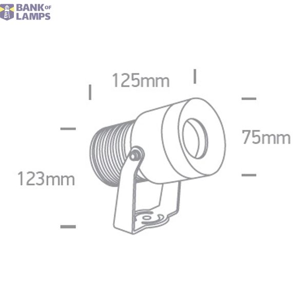ANTHRACITE 10W WW 50d IP65 SPIKE 230V image 2