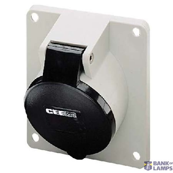 Panel mounted recept., 32A7p7h500V, IP44 image 1