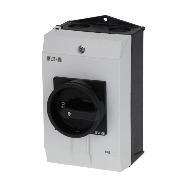 Main switch, P1, 40 A, surface mounting, 3 pole, STOP function, With black rotary handle and locking ring, Lockable in the 0 (Off) position image 5
