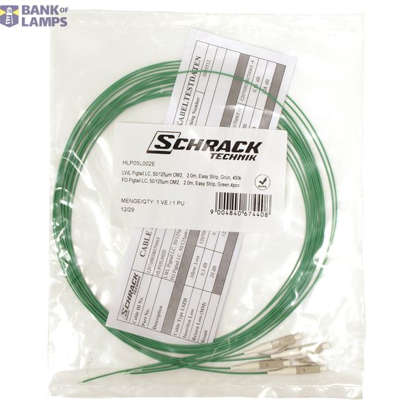 FO Pigtail LC, 50/125æm OM2, 2.0m, Easy Strip, green, 4pcs image 3