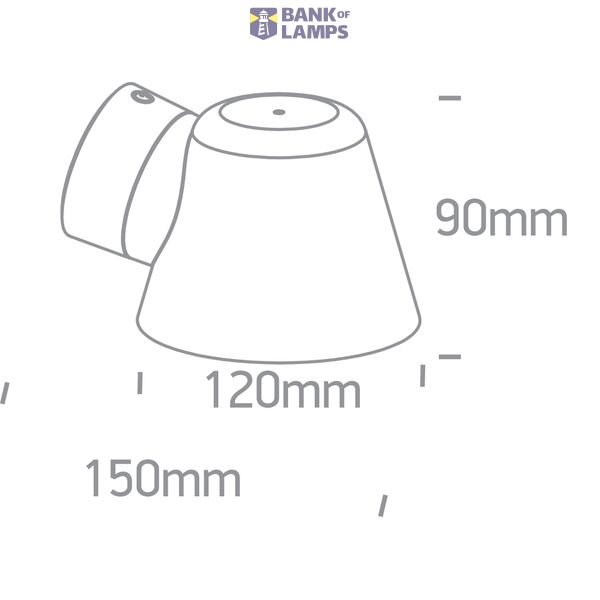 ANTHRACITE WALL LIGHT GU10 6W IP65 100-240V image 2