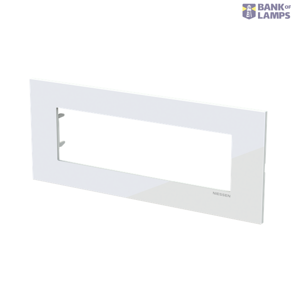 Frame - 1-gang / 7-modules - Niessen logo - Tacteo White image 3