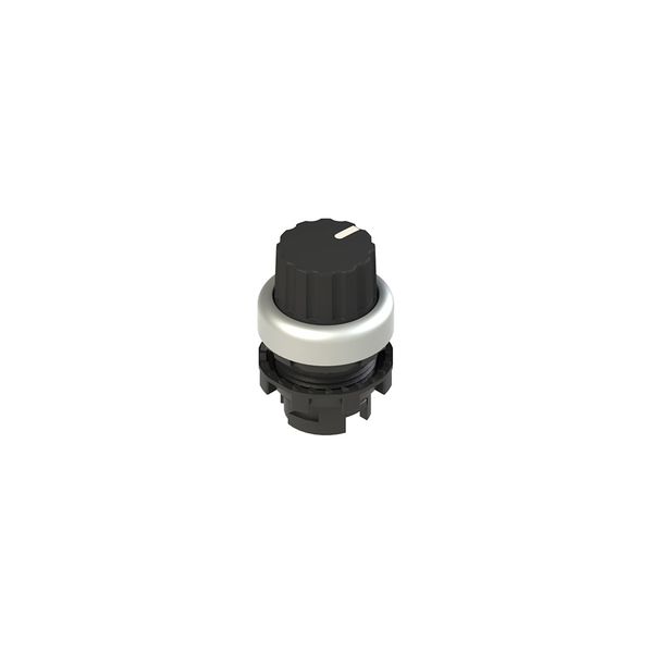 Knob selector, 3 positions black with marking image 2