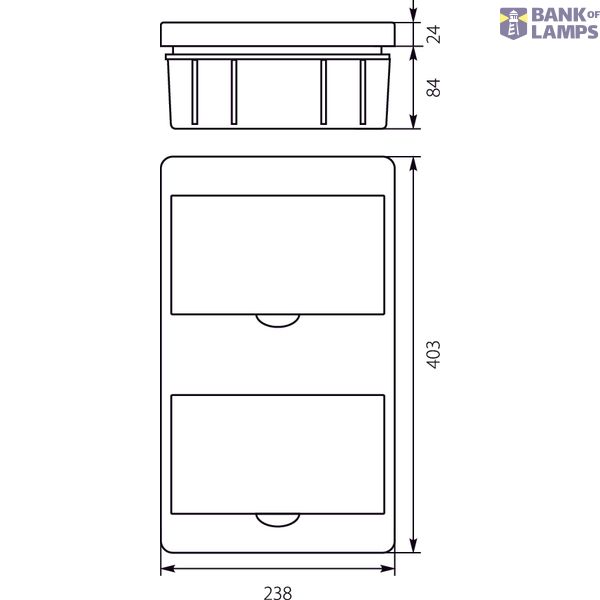 Flush-mounted distribution board RP-16/B Fala (N+PE) image 2