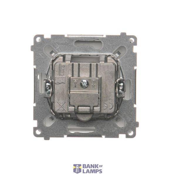"Bell" push button with LED indicator light, (module), 10AX, quick connection, white image 1