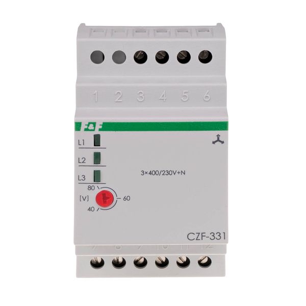 phase loss and asymmetry sensor, 2NO/NC contact, True RMS, DIN rail mounting image 2