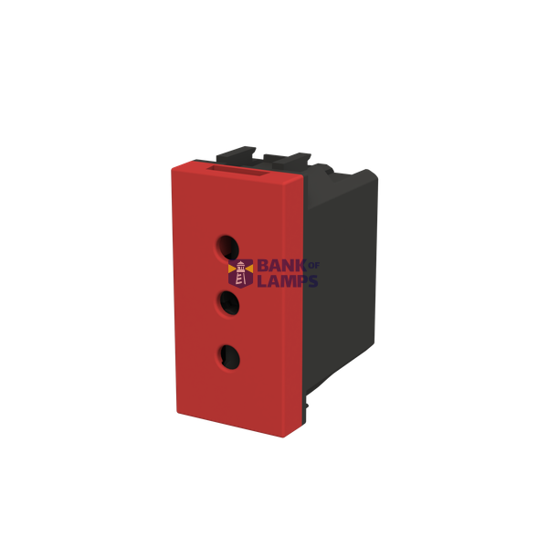 Socket outlet IT P11 10A - 1M - Red image 2