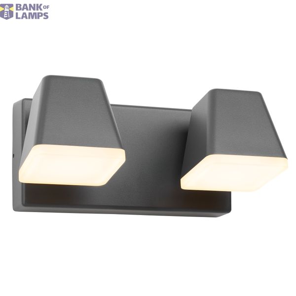 Zeta LED Square Double 20W 1300lm 3000K IP54 anthracite image 1