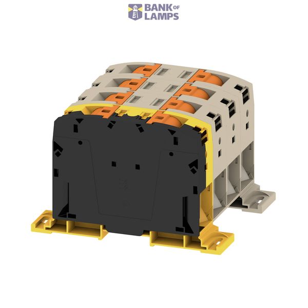 Feed-through terminal block, PUSH IN, dark beige, 150 mm², 309 A, 1000 image 1