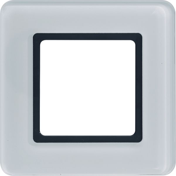 Frame 1gang, Q.7, glass polar white for illumination image 1